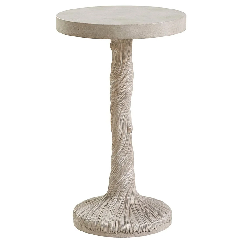 Приставной стол Barclay Butera Malibu Saddle Peak Round Accent Table Бежевый в Нижнем Новгороде | Loft Concept 