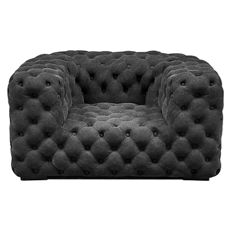 Кресло Soho Tufted Graphite Armchair Графит в Нижнем Новгороде | Loft Concept 