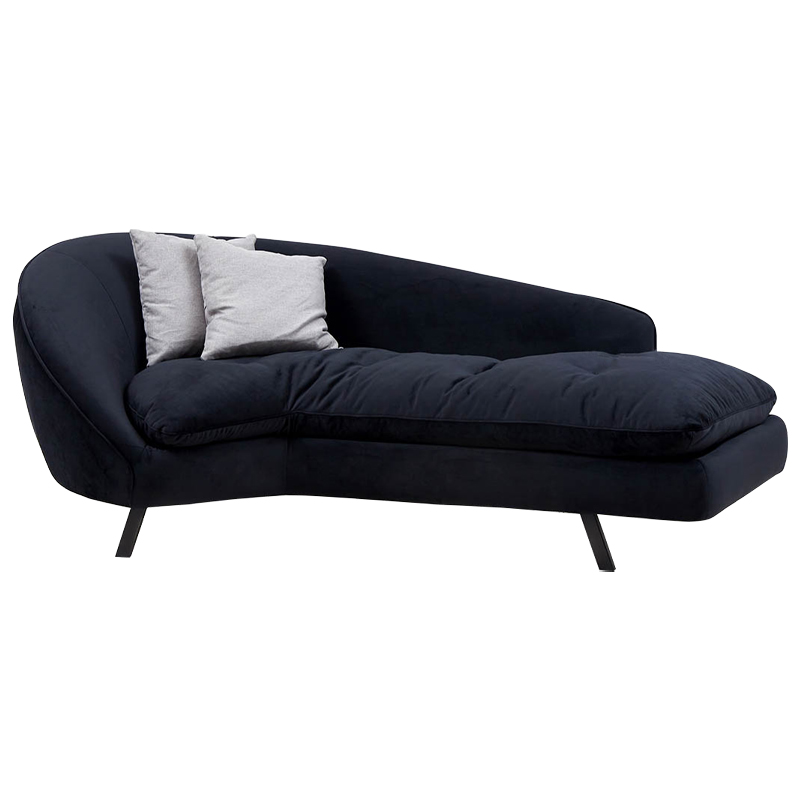 Диван Evangeline Dark Blue Sofa Темно-синий Черный Серый в Нижнем Новгороде | Loft Concept 