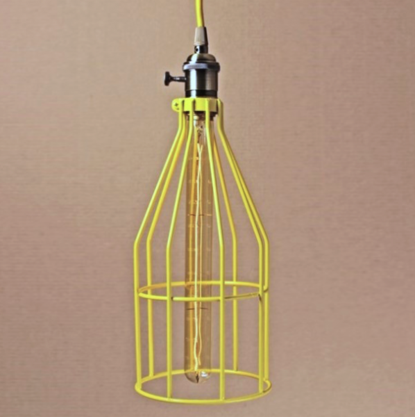 Подвесной светильник Wire Cage Pendant Twix Yellow Желтый в Нижнем Новгороде | Loft Concept 