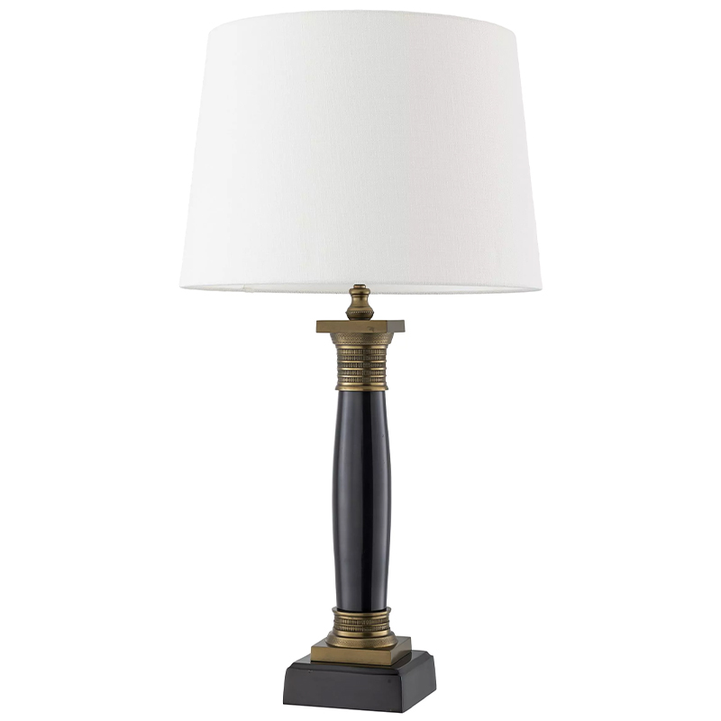 Настольная лампа Eichholtz Table Lamp Napoleon Латунь Черный Белый в Нижнем Новгороде | Loft Concept 