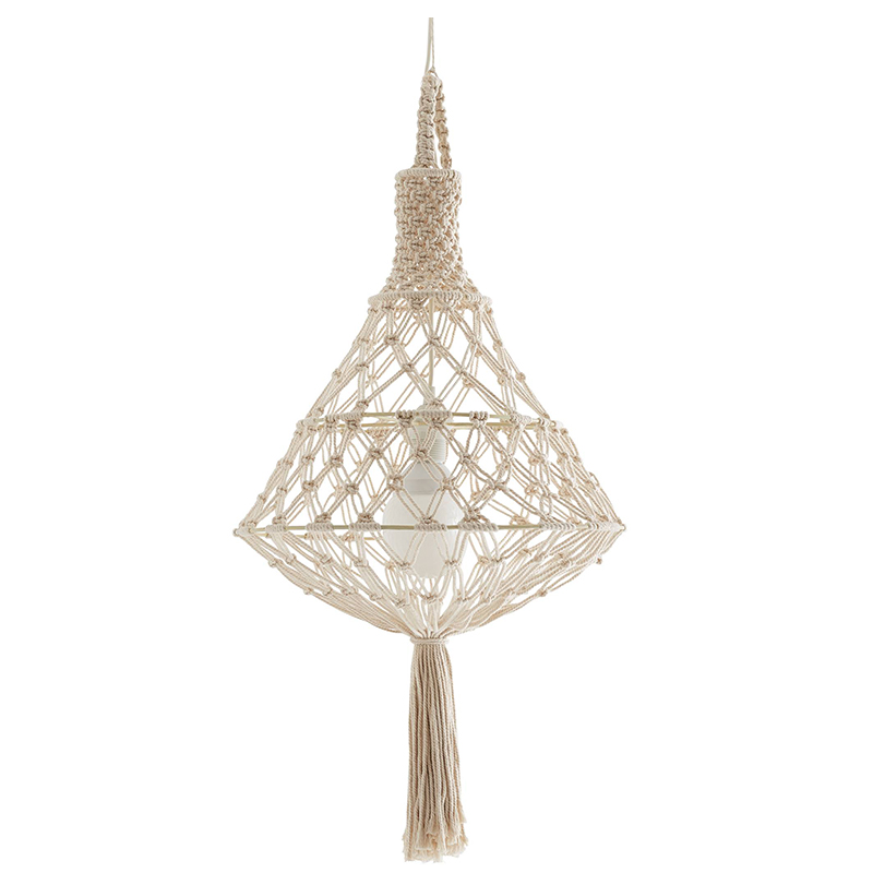 Подвесной светильник Macrame Wicker Hanging lamp Бежевый в Нижнем Новгороде | Loft Concept 