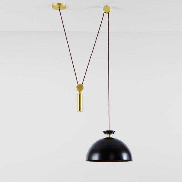 Подвесной светильник Shape up Pendant Hemisphere Black Латунь Черный в Нижнем Новгороде | Loft Concept 