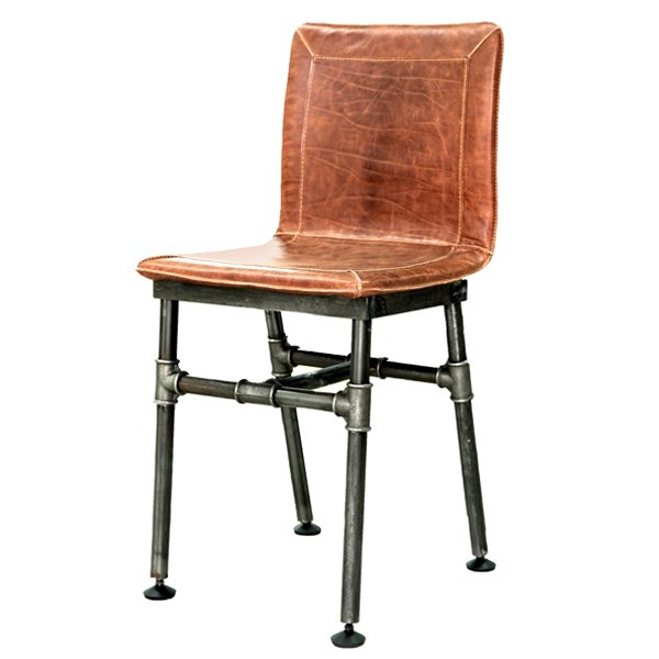 Барный стул Iron Loft Bar stool brown Коричневый винтаж Черный в Нижнем Новгороде | Loft Concept 