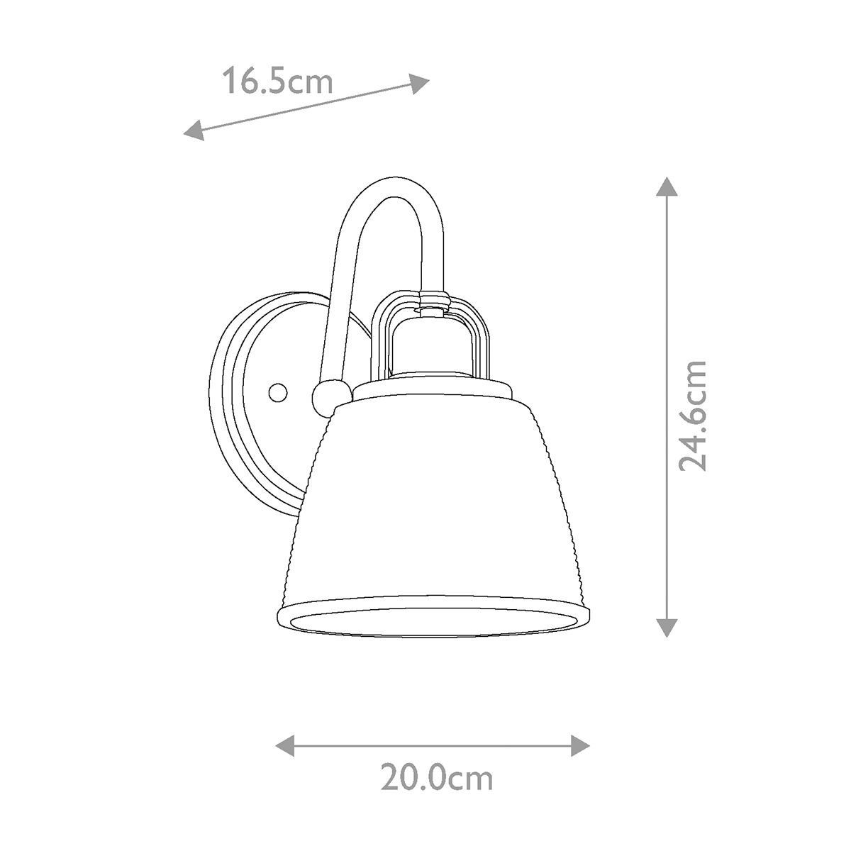 Бра с прозрачным рифленым плафоном в форме колокола Quoizel в Нижнем Новгороде