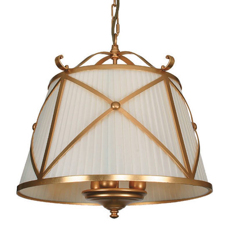 Люстра абажур Provence Lampshade Light Gold Chandelier Бежевый Золотой в Нижнем Новгороде | Loft Concept 