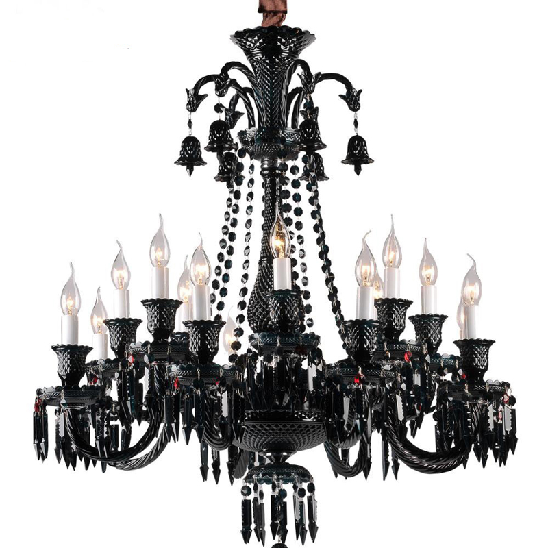 Люстра BACCARAT Zenith Midnight Chandelier 18 Черный в Нижнем Новгороде | Loft Concept 