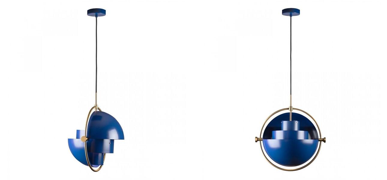 Подвесной светильник Louis Weisdorff Blue диаметр 38 - фото №1