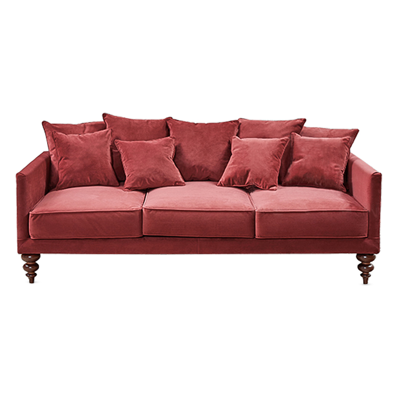 Диван Graceful Details Sofa Crimson Коричневый Малиновый (Crimson) в Нижнем Новгороде | Loft Concept 