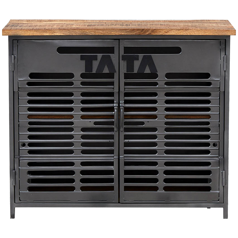 Комод Metal Wood Loft Tata Chest of Drawers Серый Древесина Коричневый Черный в Нижнем Новгороде | Loft Concept 