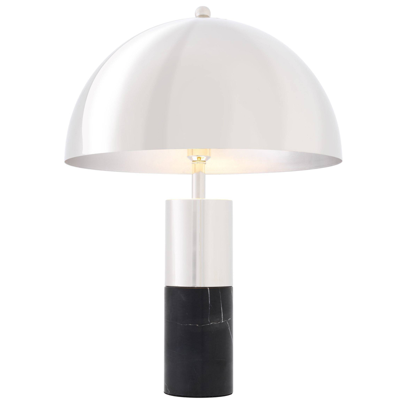 Настольная лампа Eichholtz Table Lamp Flair nickel Никель Черный в Нижнем Новгороде | Loft Concept 