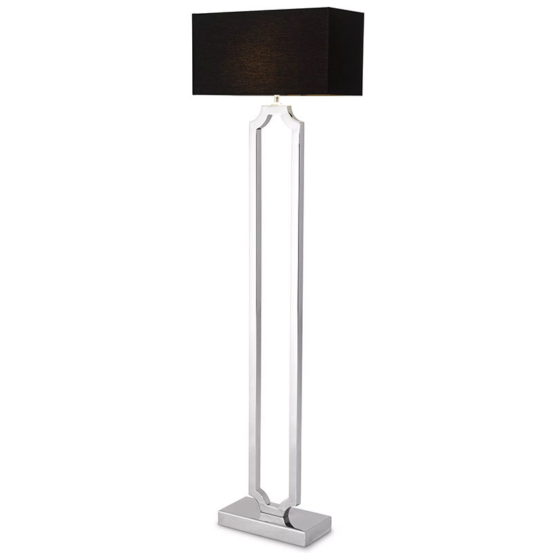 Торшер Eichholtz Floor Lamp Sterlington Никель Черный в Нижнем Новгороде | Loft Concept 