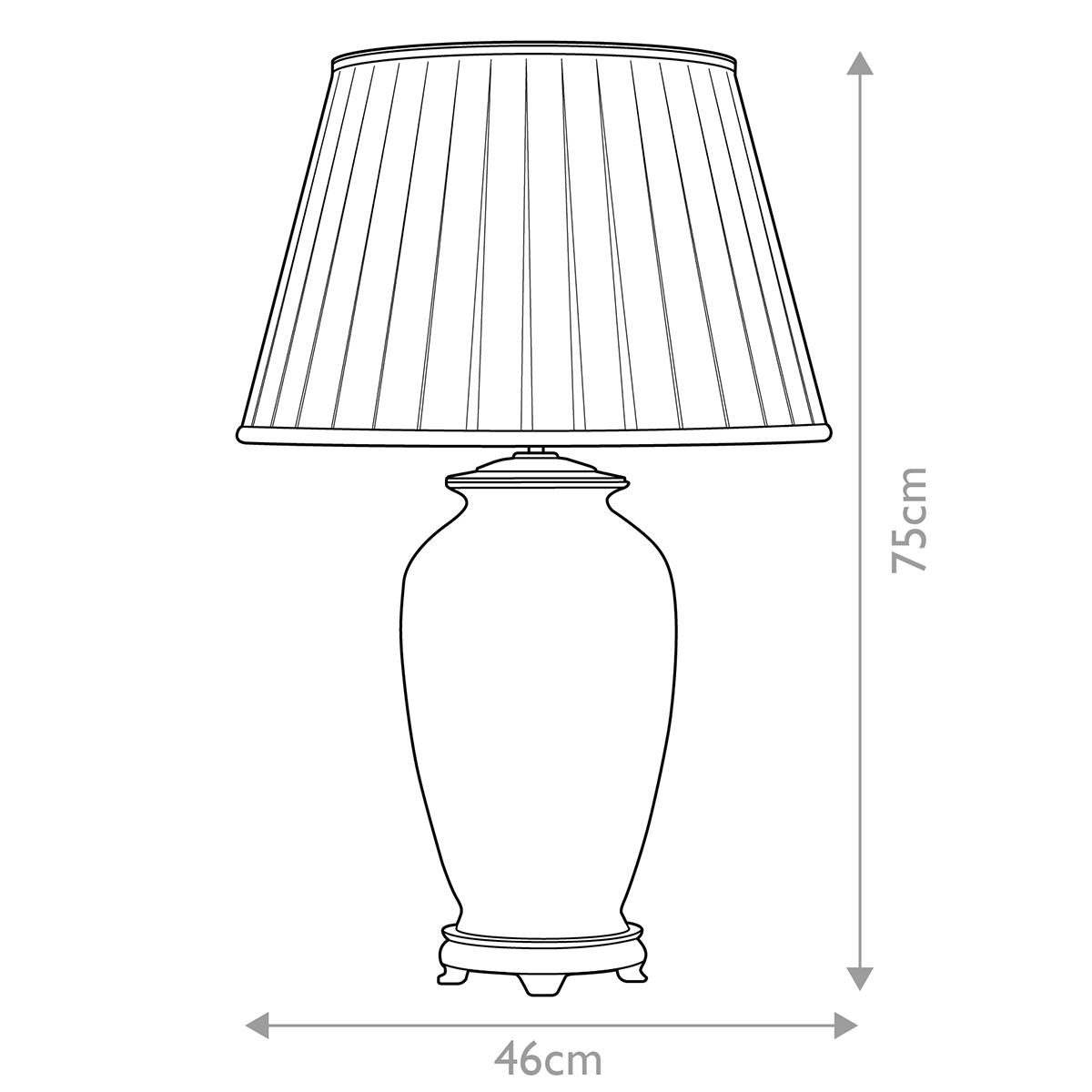 Настольная лампа восточная с основанием из керамики серебряная с цветочным и лиственным декором и белым плиссированным абажуром Elstead Lighting в Нижнем Новгороде