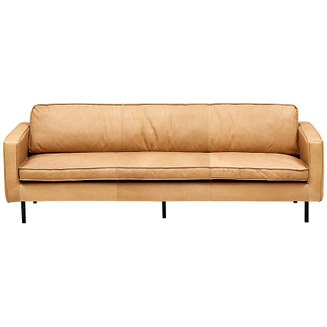 Диван Hubert Beige Leather Sofa Бежевый в Нижнем Новгороде | Loft Concept 