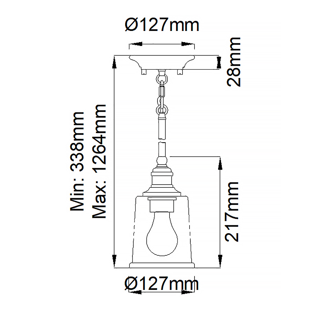 Подвесной светильник со стеклянным плафоном в форме колокола с эффектом пузырьков Kichler в Нижнем Новгороде