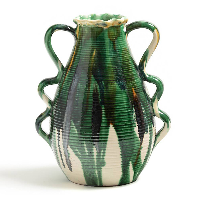 Ваза Faience Vase II Белый Зеленый Желтый Синий в Нижнем Новгороде | Loft Concept 