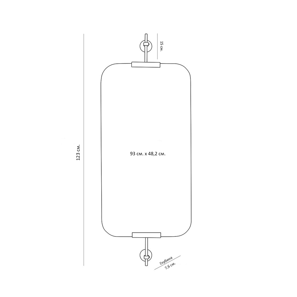Зеркало прямоугольное с верхним и нижним креплениями Reach of Light в Нижнем Новгороде