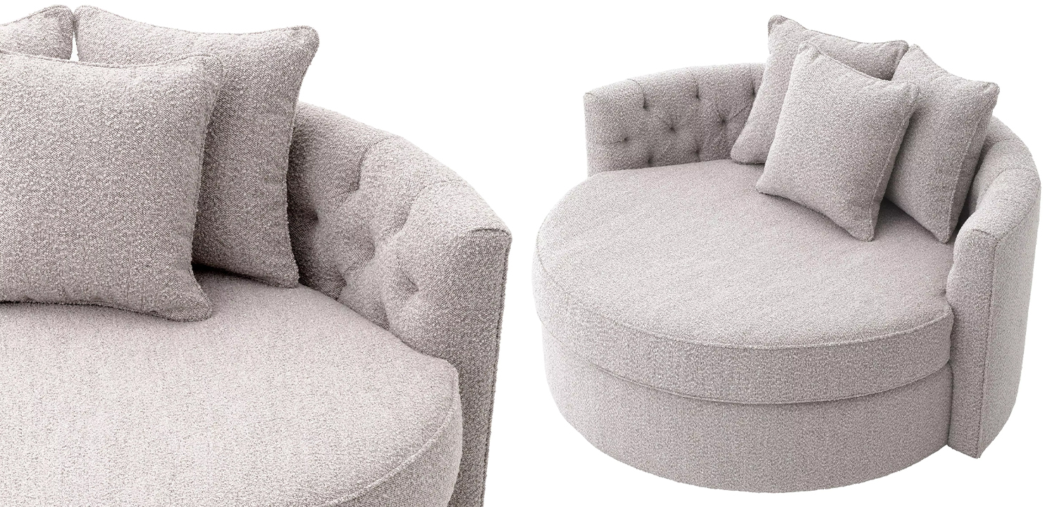 Диван Eichholtz Sofa Carlita Bouclé Grey - фото