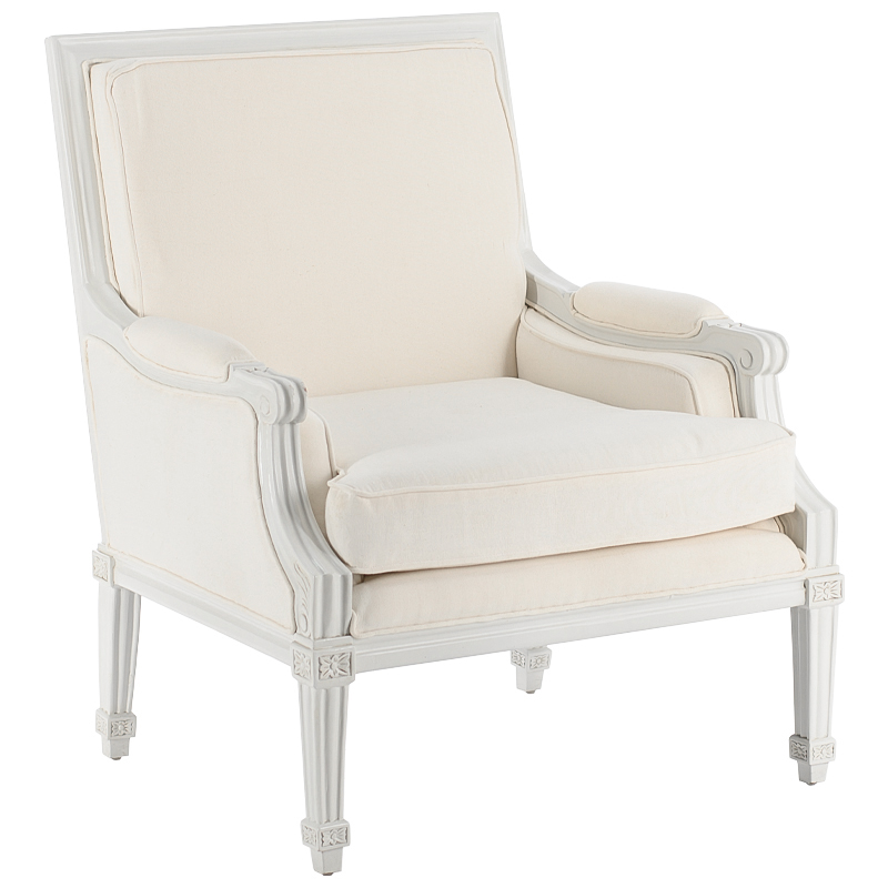 Кресло French Provence Armchair Ferrand ivory Белый ivory ( слоновая кость ) в Нижнем Новгороде | Loft Concept 