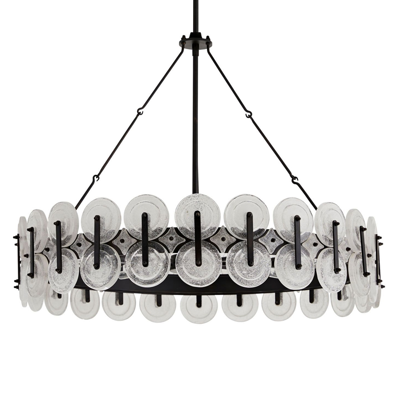 Люстра Arteriors RONDELLE CHANDELIER Черный Прозрачный в Нижнем Новгороде | Loft Concept 