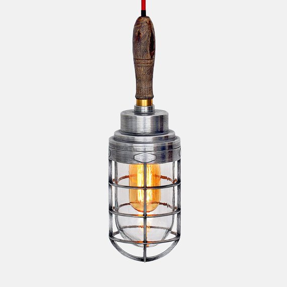 Ручной светильник Steampunk Cage Glass Edison Hanging Lamp  в Нижнем Новгороде | Loft Concept 