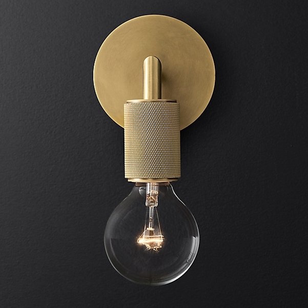 Бра RH Utilitaire Single Sconce Brass Латунь в Нижнем Новгороде | Loft Concept 