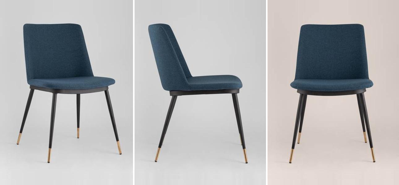 Стул Melissa  Chair Синяя Рогожка - фото