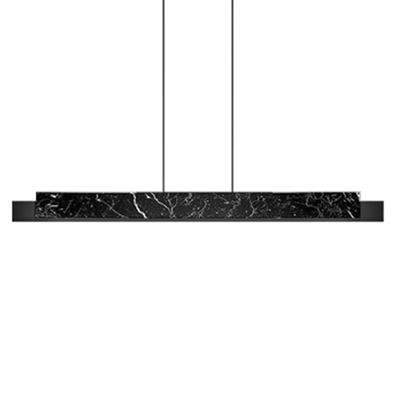 Люстра Leonce Marble Linear Chandelier Черный Черный Мрамор Nero в Нижнем Новгороде | Loft Concept 