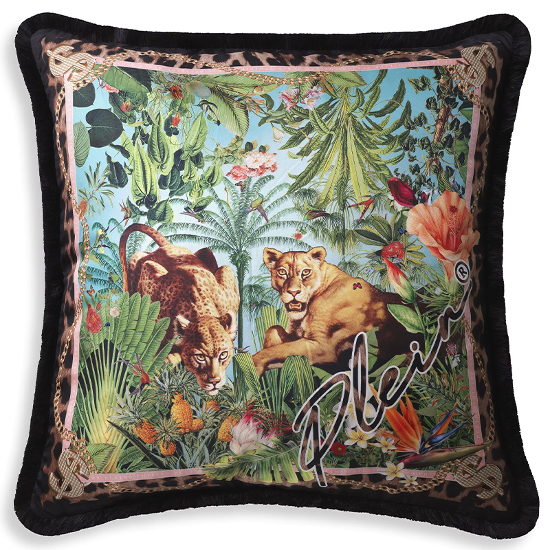 Подушка Philipp Plein Cushion Silk Exotic 70 x 70 Мульти в Нижнем Новгороде | Loft Concept 