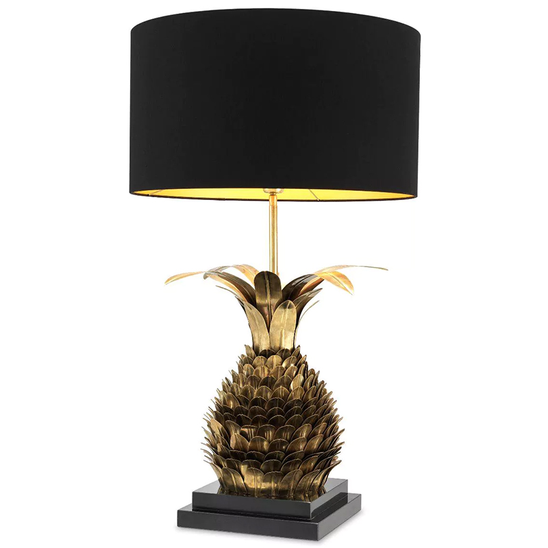 Настольная лампа Eichholtz Table Lamp Ananas Черный Латунь Винтажная латунь в Нижнем Новгороде | Loft Concept 