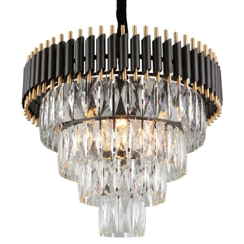 Empire Black Chandelier Crystal D 54 Черный Прозрачное Стекло Золотой в Нижнем Новгороде | Loft Concept 