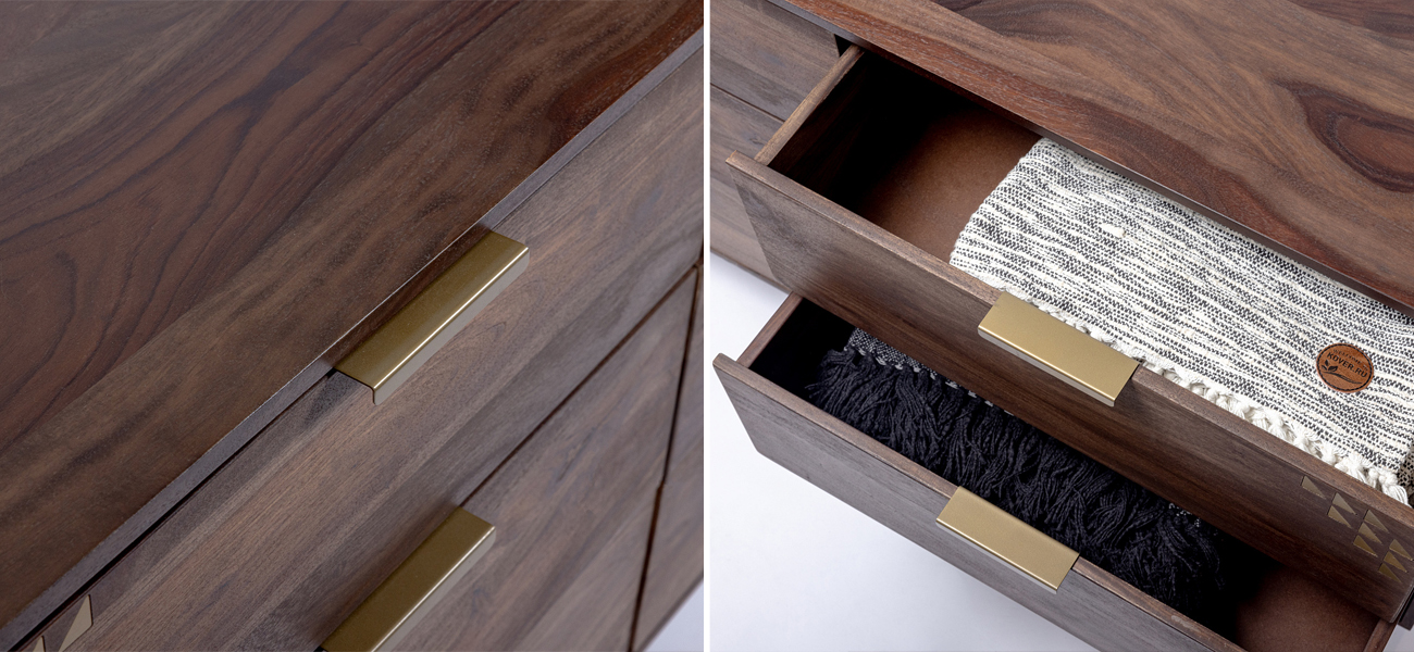 Комод с выдвижными ящиками из массива дерева Шишам Indian Rosewood - фото