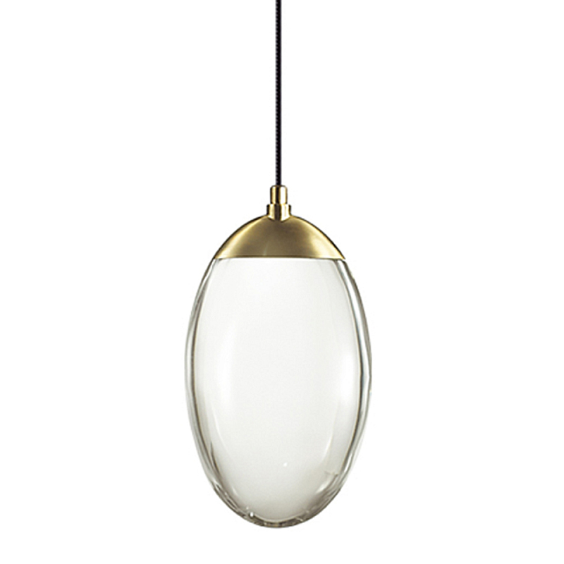 Подвесной светильник с плафоном в форме капли Crystal Transparent Drop Прозрачное Стекло Бронза в Нижнем Новгороде | Loft Concept 