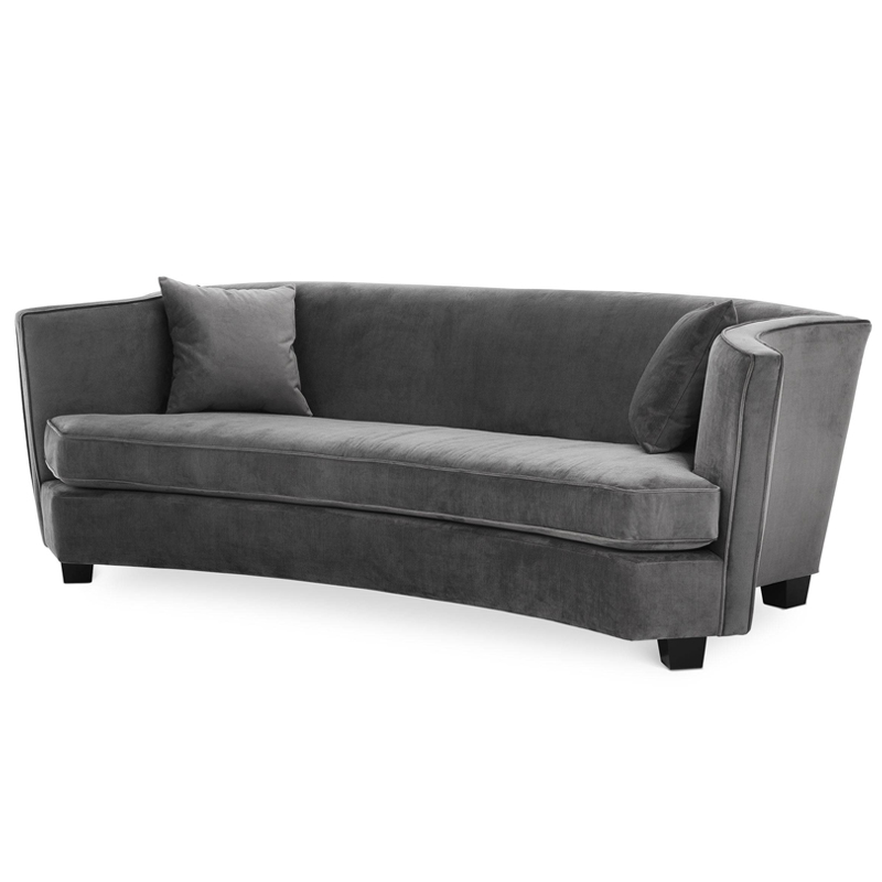 Диван Eichholtz Sofa Jiulietta Grey 3 Серый Черный в Нижнем Новгороде | Loft Concept 