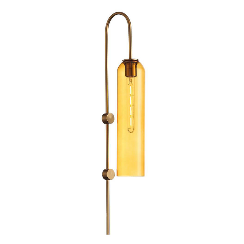 Бра ARTICOLO float Wall Sconce Amber Янтарный Латунь в Нижнем Новгороде | Loft Concept 