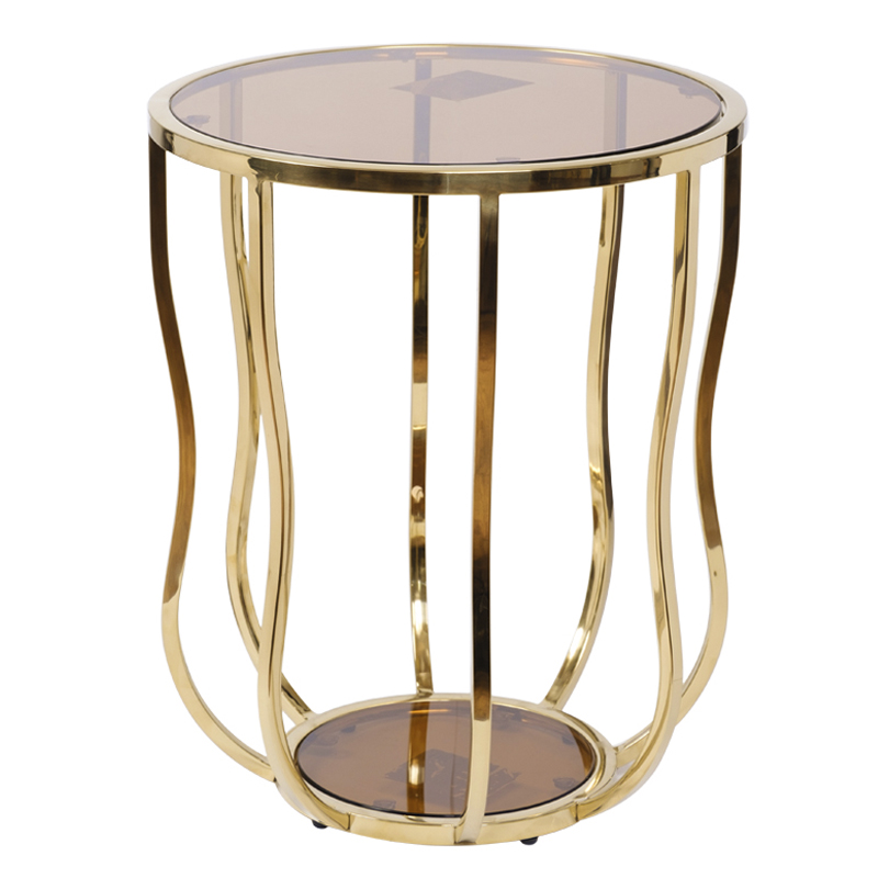 Приставной стол Fedric Side Table gold Глянцевое золото в Нижнем Новгороде | Loft Concept 