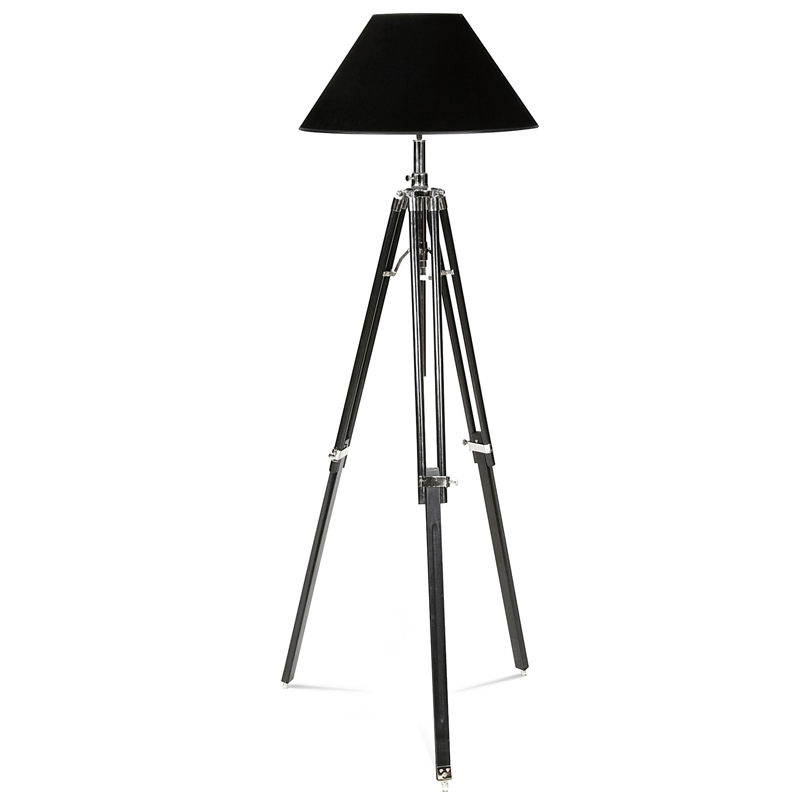 Торшер Eichholtz Floor Lamp Telescope nickel & black Черный Никель в Нижнем Новгороде | Loft Concept 