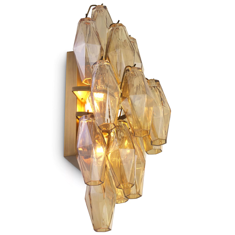 Бра Eichholtz Wall Lamp Benini Amber Латунь Янтарный в Нижнем Новгороде | Loft Concept 