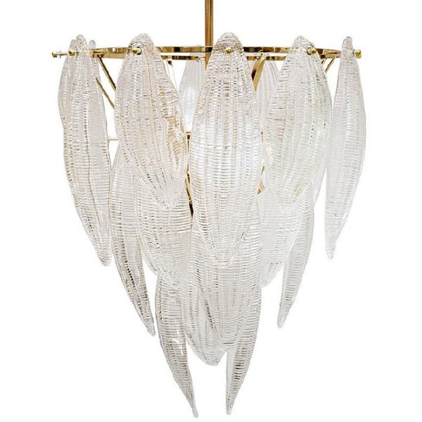 Textured glass Chandelier Глянцевое золото Прозрачный (Transparent) в Нижнем Новгороде | Loft Concept 