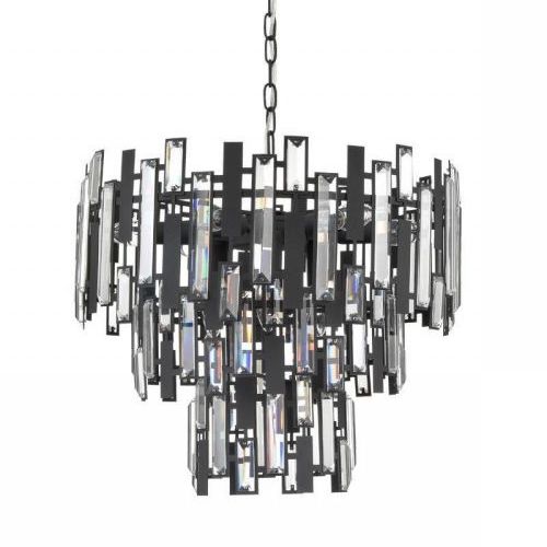 Люстра Darkness Chandelier three cascades Черный Прозрачный в Нижнем Новгороде | Loft Concept 