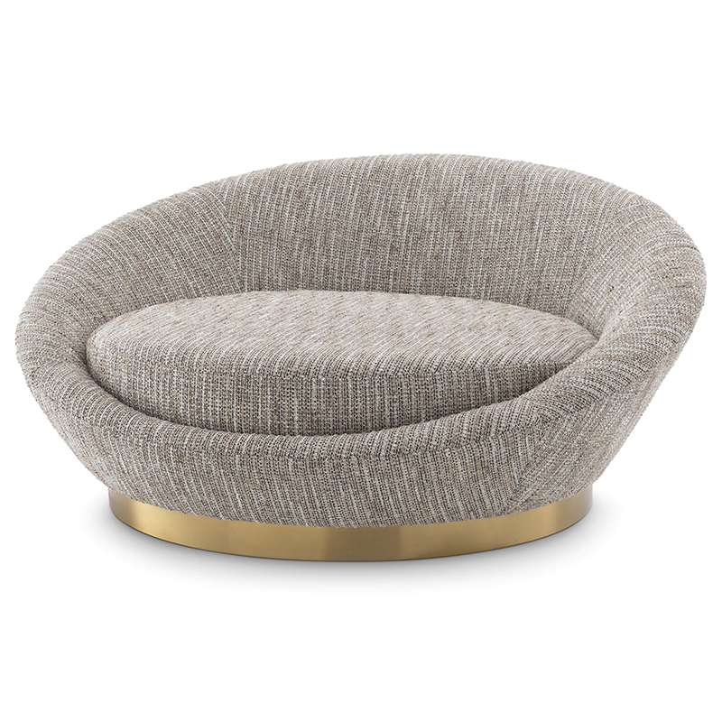 Диван Eichholtz Sofa Duardo Mademoiselle Beige Бежево-серый Латунь в Нижнем Новгороде | Loft Concept 