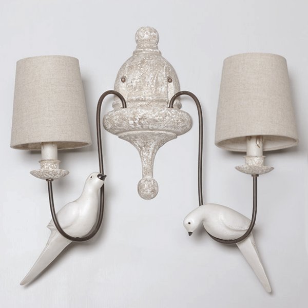 Бра Norman Bird Wall Lamp double ivory ( слоновая кость ) в Нижнем Новгороде | Loft Concept 