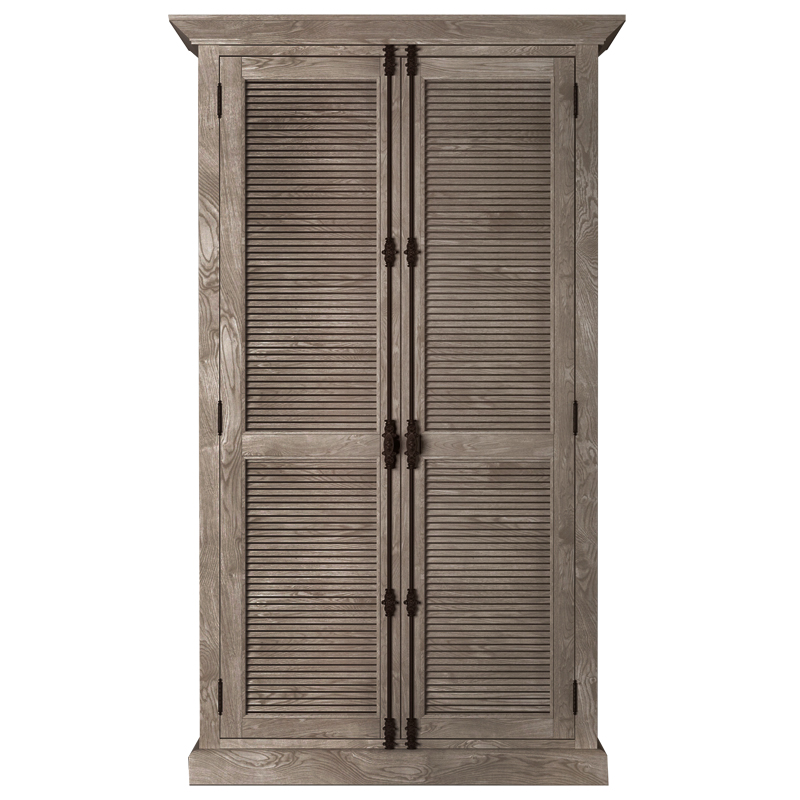 RH Shutter Double-Door Cabinet Шкаф с реечными дверями дуб  в Нижнем Новгороде | Loft Concept 