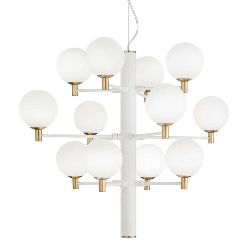 Люстра Italian Globe Abstraction Light White 12 Белый Золотой в Нижнем Новгороде | Loft Concept 