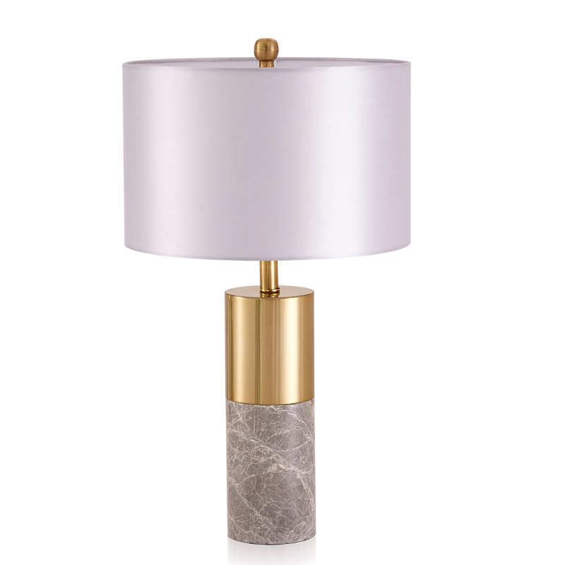 Настольная лампа ZOEY TABLE LAMP Gray base White shade Золотой Белый Серый в Нижнем Новгороде | Loft Concept 