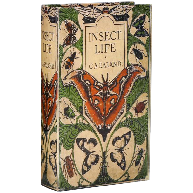 Шкатулка-книга с сейфом Insect Life Book Box Зеленый Бежевый Мульти в Нижнем Новгороде | Loft Concept 