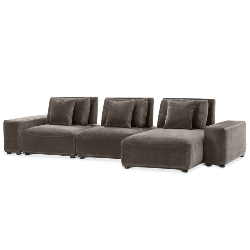 Диван Eichholtz Sofa Mondial Lounge grey Серый Черный в Нижнем Новгороде | Loft Concept 