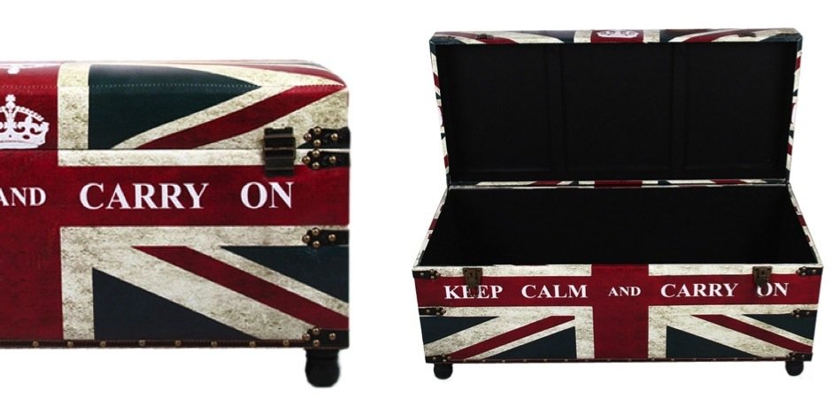Сундук Union Jack Leather "Keep calm and..." - Loft-Concept в Нижнем Новгороде
