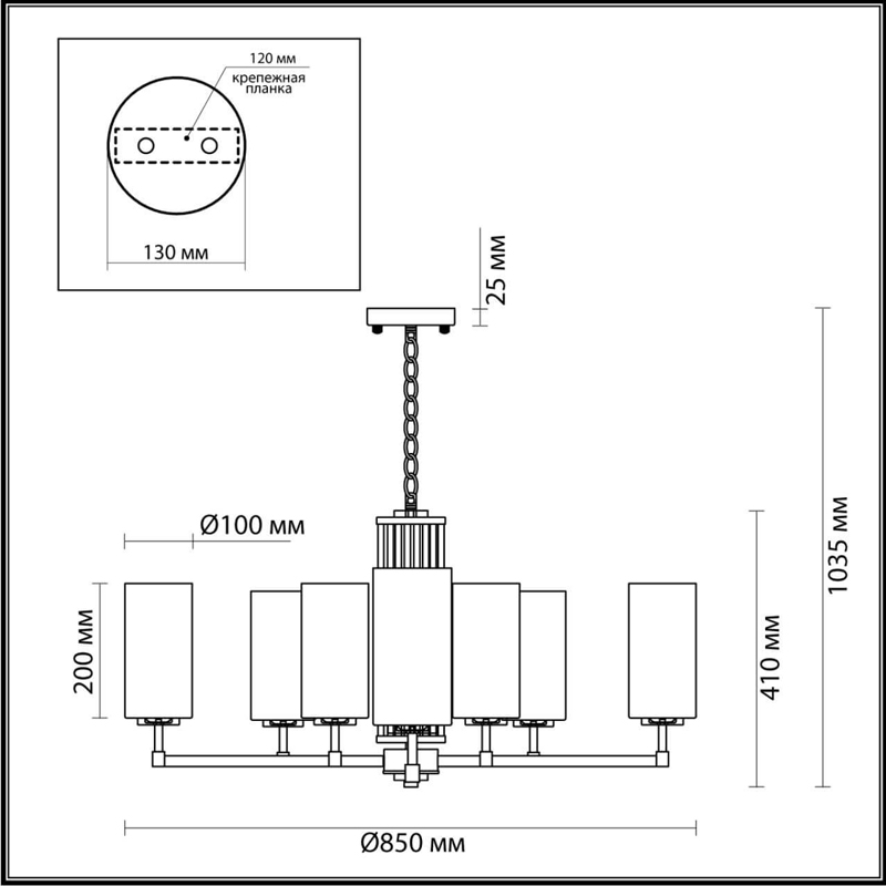 Люстра Pillars на 10 ламп в Нижнем Новгороде