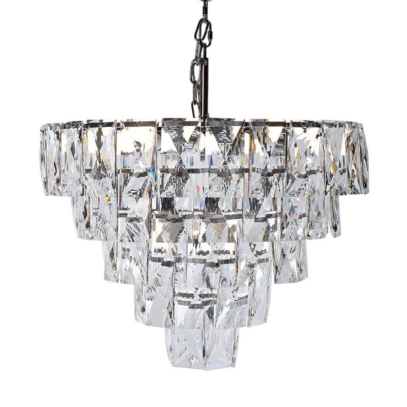 Люстра Tiers Crystal Light Chandelier 16 D60 Серебряный в Нижнем Новгороде | Loft Concept 